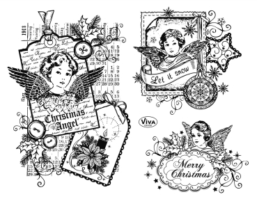 VIVA Decor Transparente Silikon-Stempel Weihnachtsengel