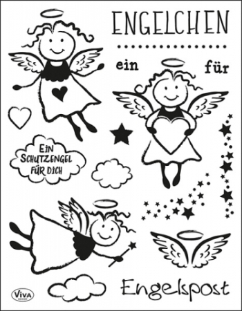 VIVA Decor Transparente Silikon-Stempel Engelchen