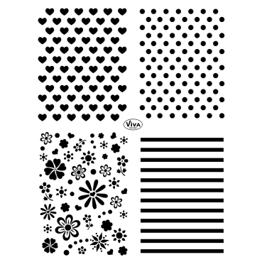 VIVA Decor Transparente Silikon-Stempel Hintergrund Klassisch