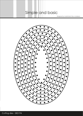 Simple and Basic Star Framed Oval Cutting Dies