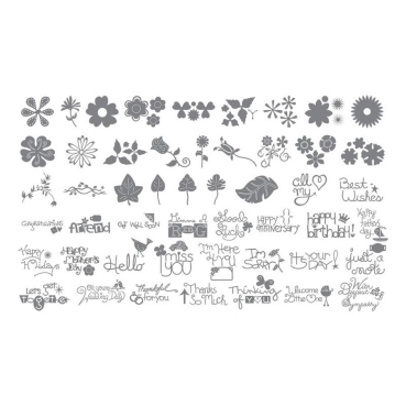 Preview: Sizzix Eclips Cartridge Flowers and Phrases