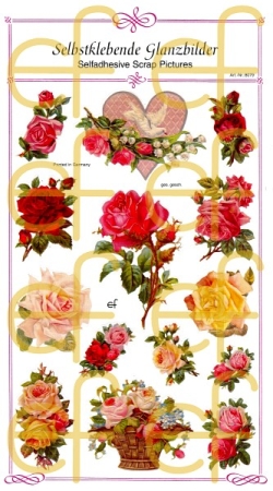 Preview: Selbstklebende Glanzbilder Rosen