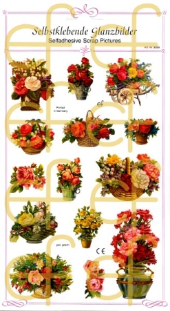 Preview: Selbstklebende Glanzbilder Blumen