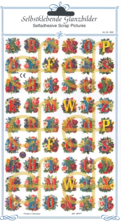 Preview: Selbstklebende Glanzbilder Alphabet