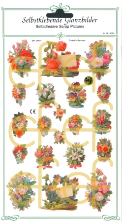 Preview: Selbstklebende Glanzbilder Blumen
