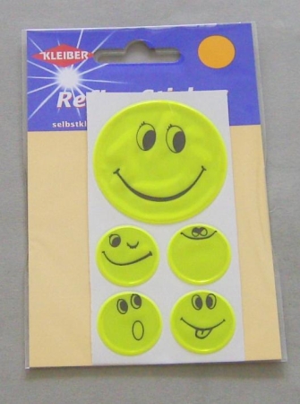 Kleiber Reflex-Sticker Smiley gelb
