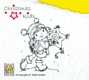Clear Stamp Nellie's Choice Weihnachten Kids You like my Star