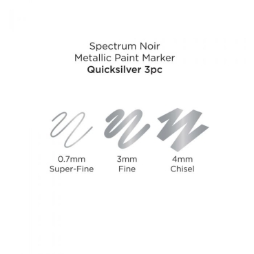 Preview: Spectrum Noir Metallic Paint Markers Quicksilver