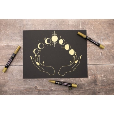 Preview: Spectrum Noir Metallic Paint Markers Liquid Gold