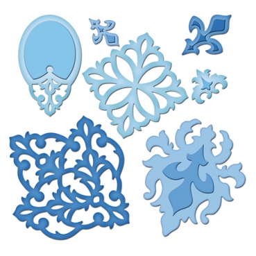 Spellbinder Metallschablone Shapeabilities Damask Motifs
