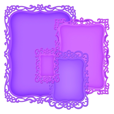 Spellbinder Metallschablone Nestabilities Decorative Labels Eight
