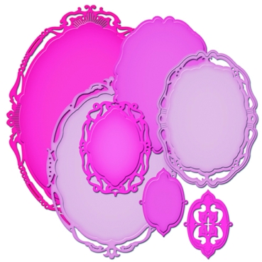 Spellbinder Metallschablone Nestabilities Majestic Opulent Ovals