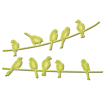 Spellbinder Metallschablone Inspire Birds on a Wire