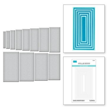 Preview: Spellbinders Precision Layering Mini Slimline A Etched Dies