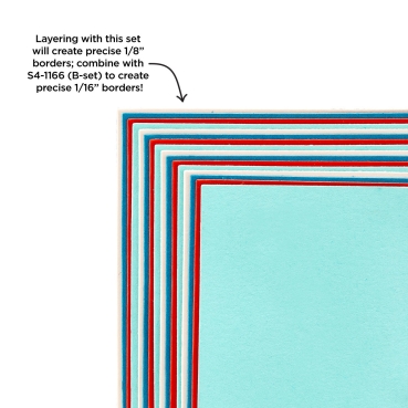 Spellbinders Precision Layering Mini Slimline A Etched Dies