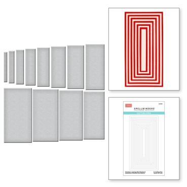 Preview: Spellbinders Precision Layering Mini Slimline B Etched Dies