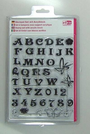 Stempel-Set mit Acrylblock 14 x 18 cm ABC