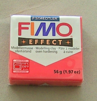 FIMO Effect transparent rot