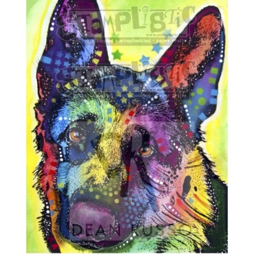 Stamplistic Cushion Cling Rubber Stamp / Ablösbarer Stempel German Shepherd