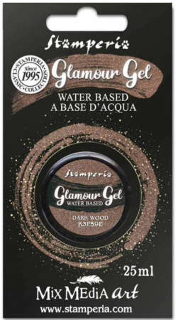 Stamperia Glitter Gel 25 ml Dark Wood