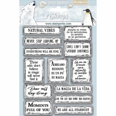 Stamperia Rubber Stamp Gummierter Stempel Quotes