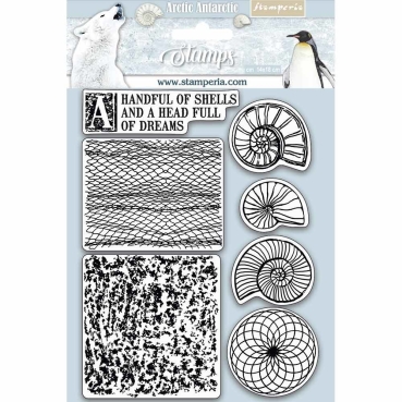 Stamperia Rubber Stamp Gummierter Stempel Shells