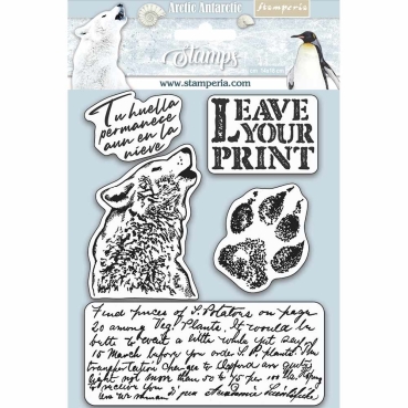 Stamperia Rubber Stamp Gummierter Stempel Leave Your Print