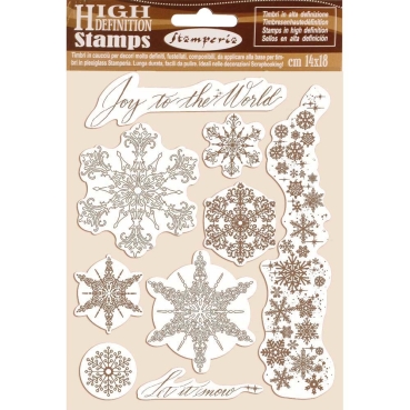 Stamperia Rubber Stamp Gummierter Stempel Snowflakes