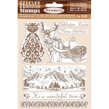 Stamperia Rubber Stamp Gummierter Stempel Winter Time