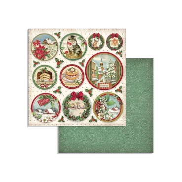 Stamperia 8 x 8 inch Paper Pack / Papiere Classic Christmas