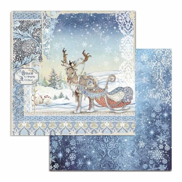 Preview: Stamperia Block Large 12 x 12 Inch mit 10 doppelseitig bedruckten Papieren Winter Tales