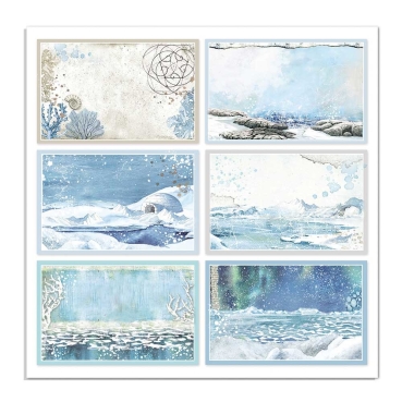 Preview: Stamperia Doppelseitiges Papier Antarctic Cards