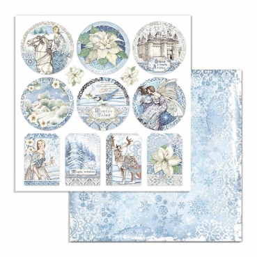 Stamperia Doppelseitiges Papier Winter Tales Frames