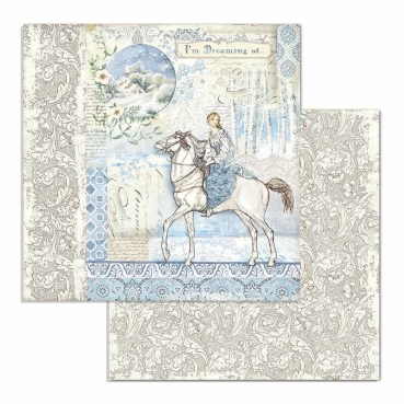 Stamperia Doppelseitiges Papier Winter Tales Horse