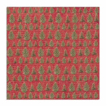 Preview: Stamperia Doppelseitiges Papier Classic Christmas Tag