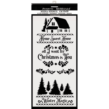Stamperia Thick Stencil 12 x 25 cm Winter Magic