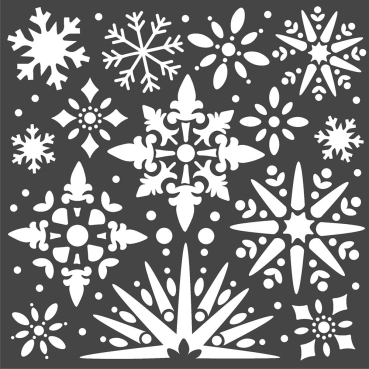 Stamperia Thick Stencil 18 x 18 cm Snowflakes