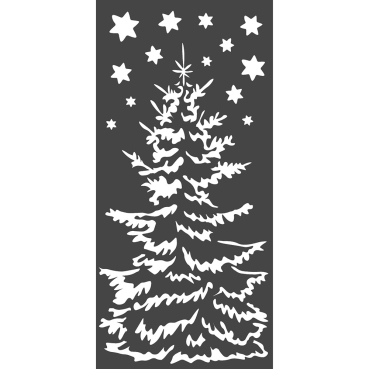 Preview: Stamperia Thick Stencil 12 x 25 cm Christmas Tree