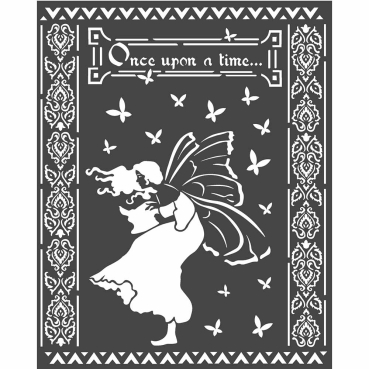 Preview: Stamperia Thick Stencil 20 x 25 cm Once upon a Time