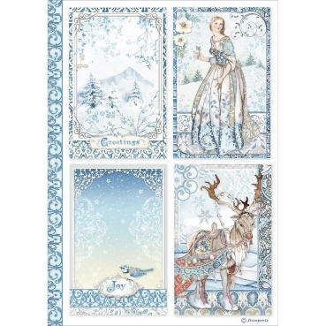 Stamperia A4 Rice Paper Reispapier packed Cards