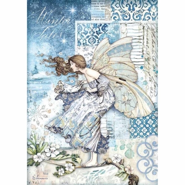 Stamperia A4 Rice Paper Reispapier packed Fairy in the Wind