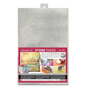 Stamperia Stone Paper A4 Silber