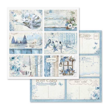 Preview: Stamperia 12 x 12 inch Paper Pack / Papiere Blue Land