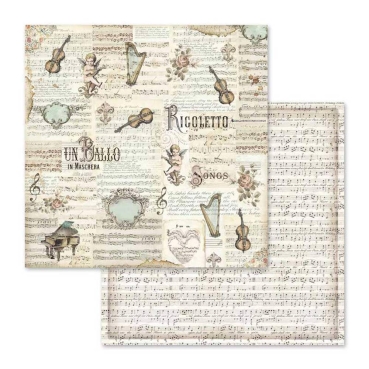 Preview: Stamperia 12 x 12 inch Paper Pack / Papiere Music