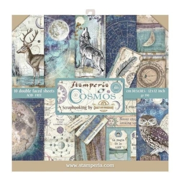 Stamperia 12 x 12 inch Paper Pack / Papiere Cosmos