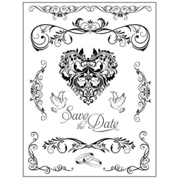 Stamperia Natural Rubber Stamp Save The Date
