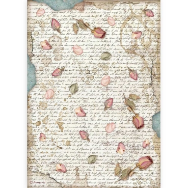 Stamperia A4 Rice Paper Reispapier Passion Petals