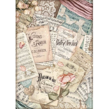 Stamperia A4 Rice Paper Reispapier Passion Vision d'Amour
