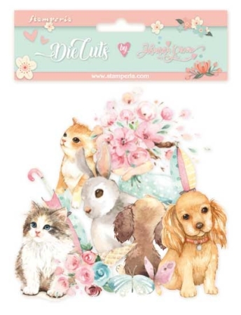 Stamperia Die Cuts Ausstanzungen sortiert Circle of Love