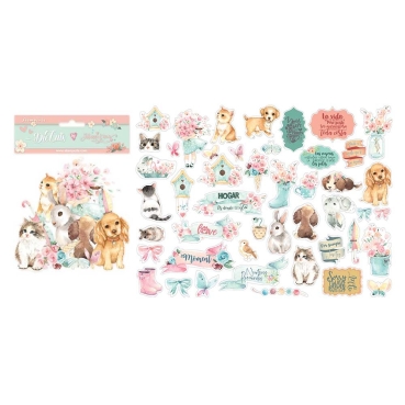 Preview: Stamperia Die Cuts Ausstanzungen sortiert Circle of Love